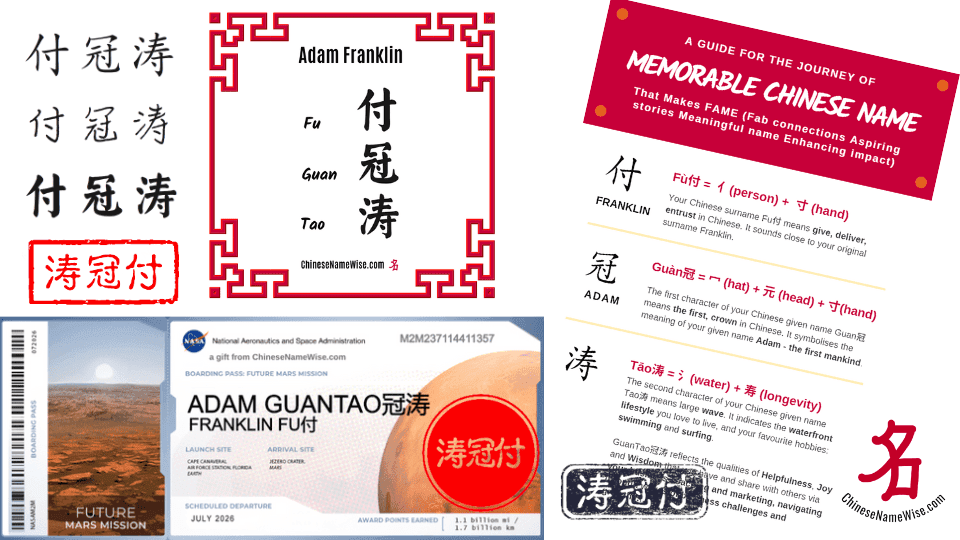 Chinese Name Package created by Ellen